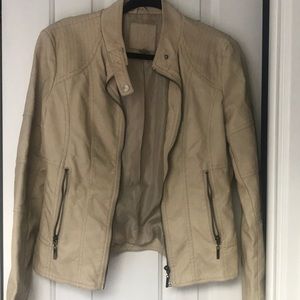 Tan leather jacket